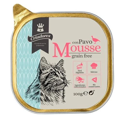 Criadores Grain Free Mousse de Peru terrina para gatos