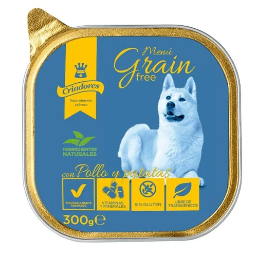 Criadores Menú Grain Free Frango e Batatas para cães
