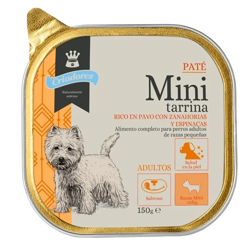 Criadores Mini Terrina de patê de frango e arroz para cães