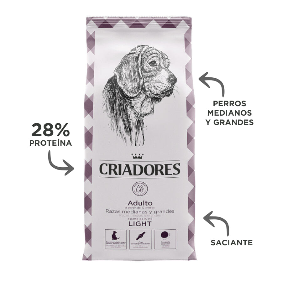 Criadores Adulto Light Frango ração para cães de porte médio e grande - Image 4