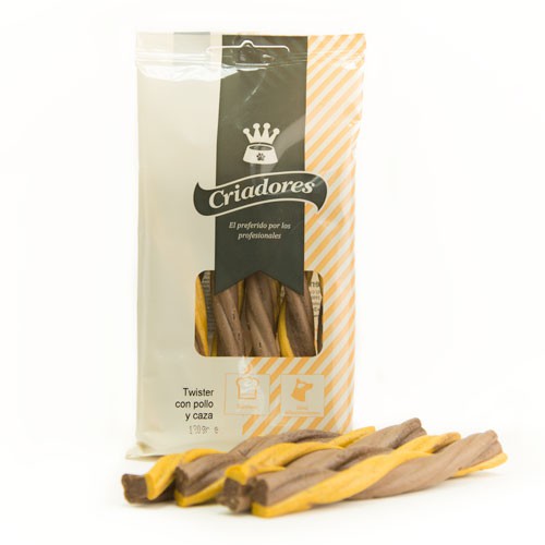 Criadores Sticks Twister Frango e Caça para cães
